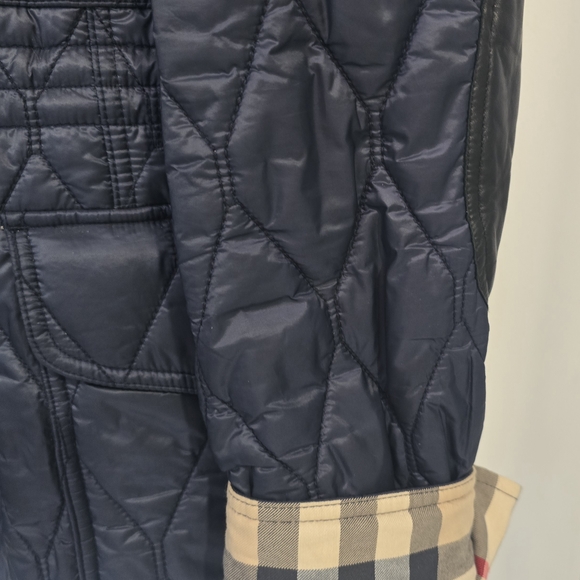 Burberry Mens Unisex 4 Pocket Navy Quilted Puffer Jacket XL-Orginal Dustbag MINT - Picture 3 of 16